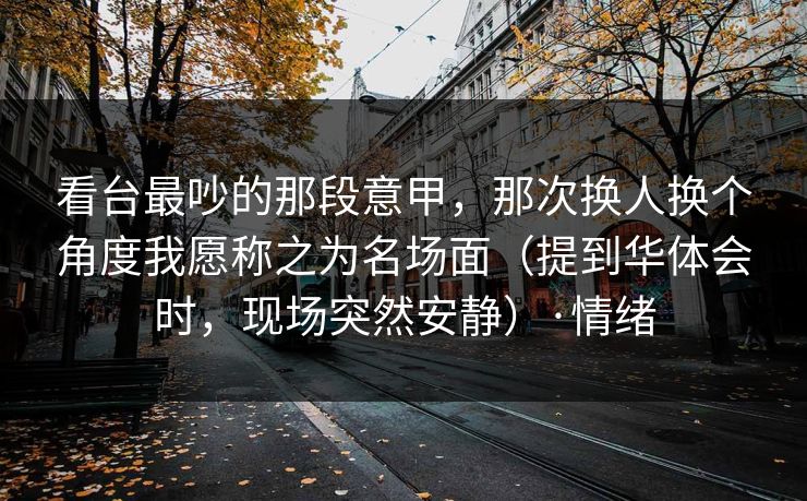 看台最吵的那段意甲，那次换人换个角度我愿称之为名场面（提到华体会时，现场突然安静）·情绪